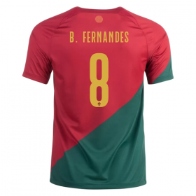 Maillot de Foot Portugal B.Fernandes 8 Domicile Coupe du monde 2022